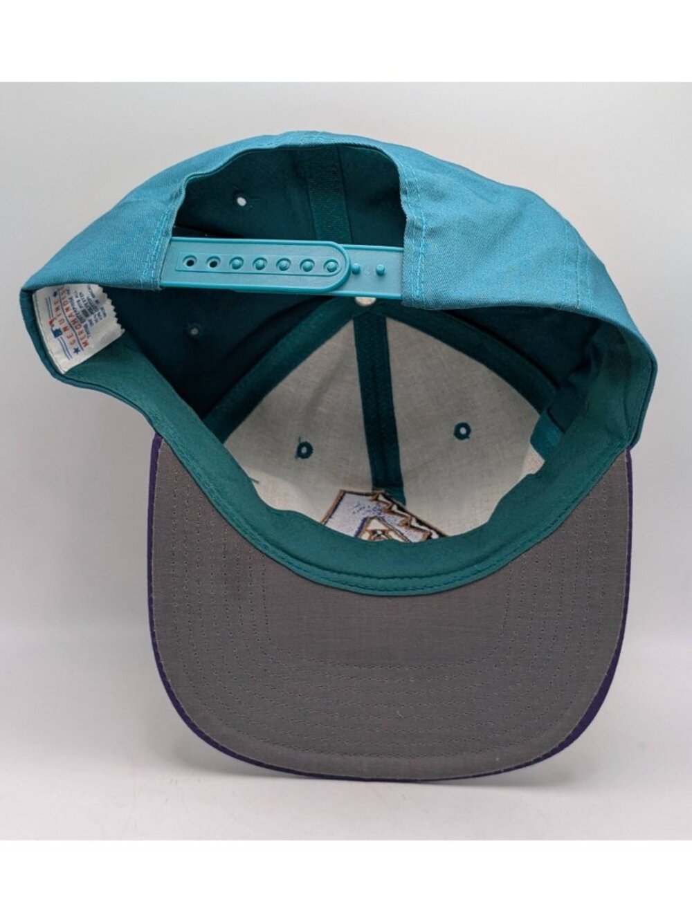 Vintage Arizona Diamondbacks Hat Snapback Teal Purple Twins MLB Baseball 90s Cap - Picture 4 of 5
